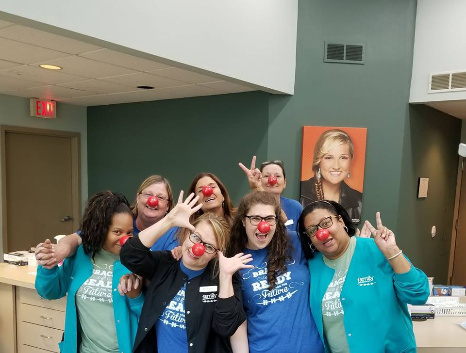 orthodontic office staff having fun