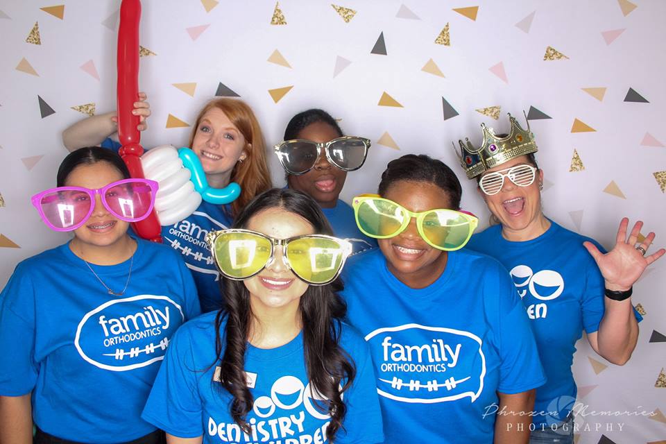 orthodontic office staff having fun