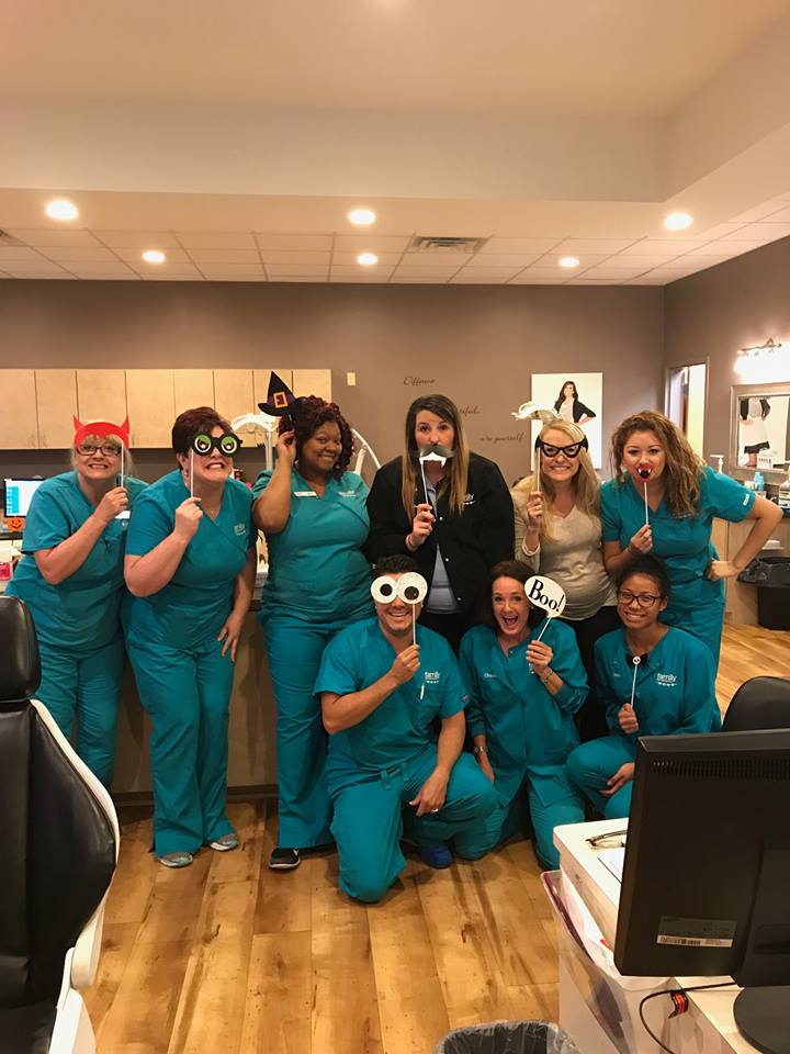 family orthodontics team having fun